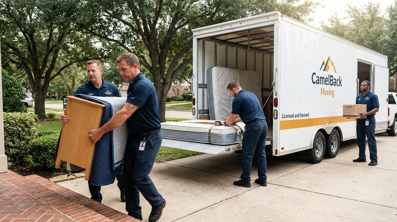 Crew loading residential truck for cross-state move from Silver Springs, FL
