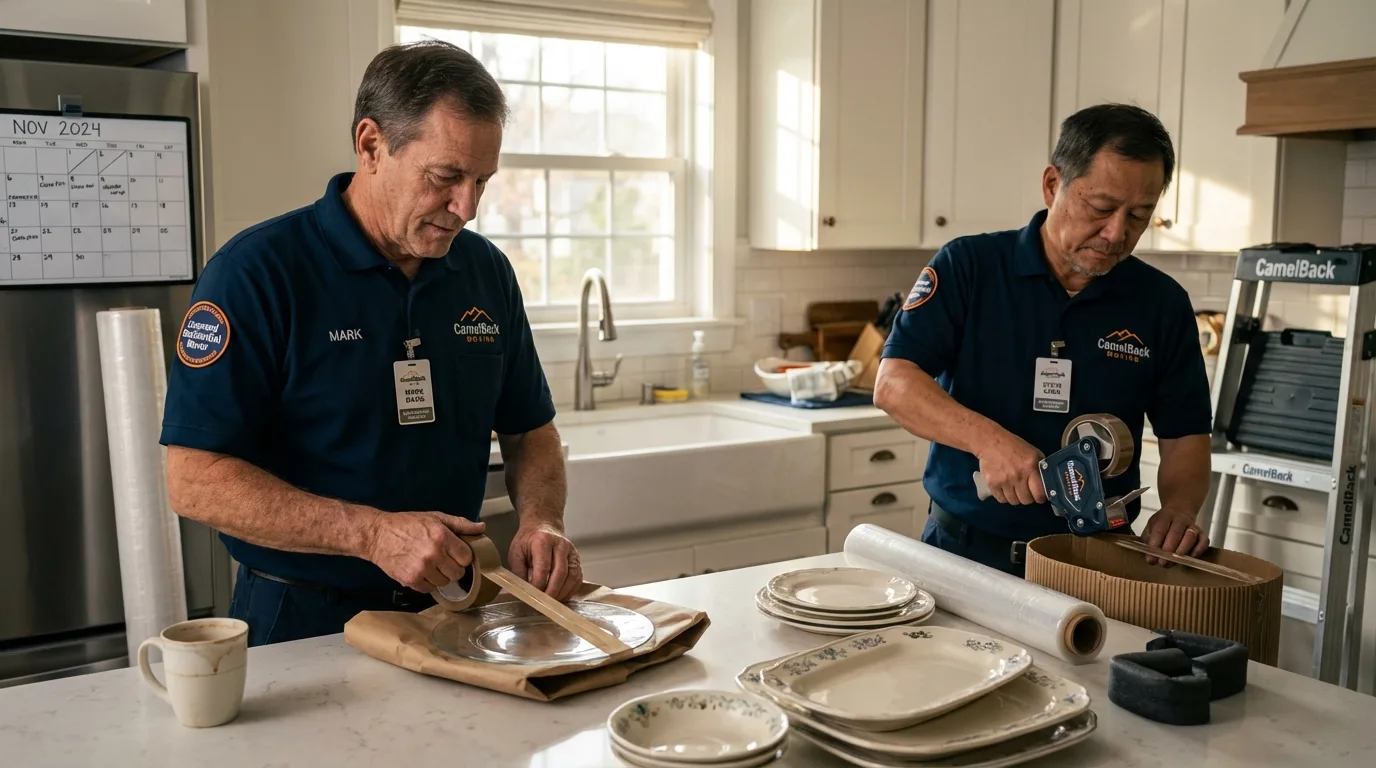 Professional crew packing kitchen dishware in Silver Springs, FL